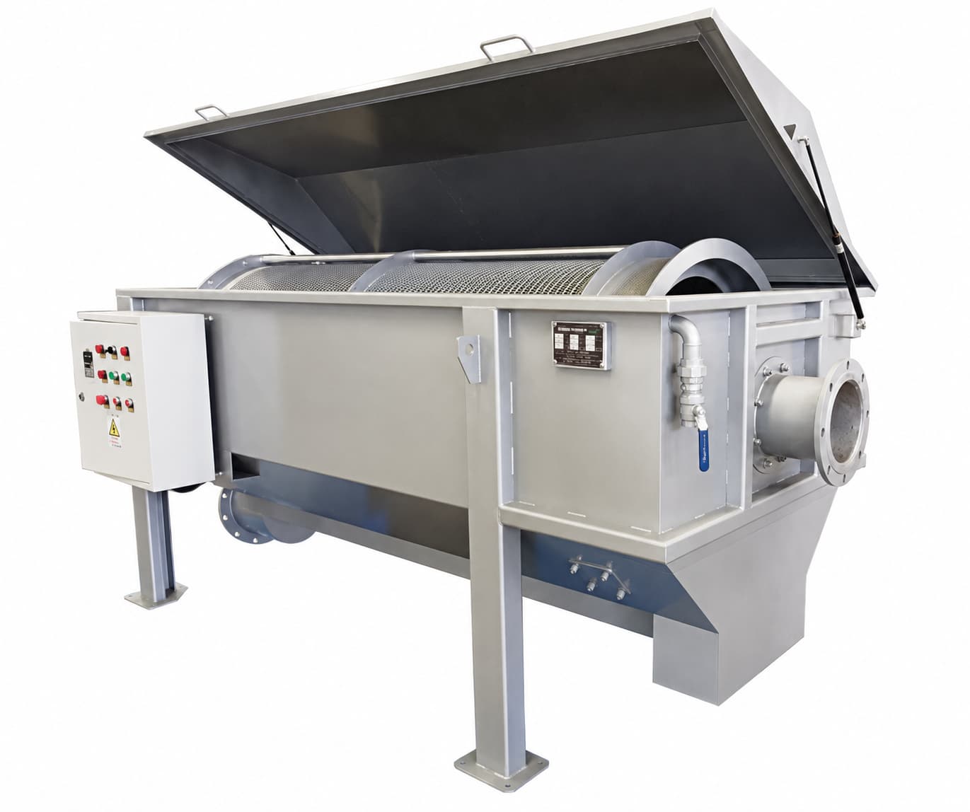 Rotary Drum Screen Spray Cleaning System