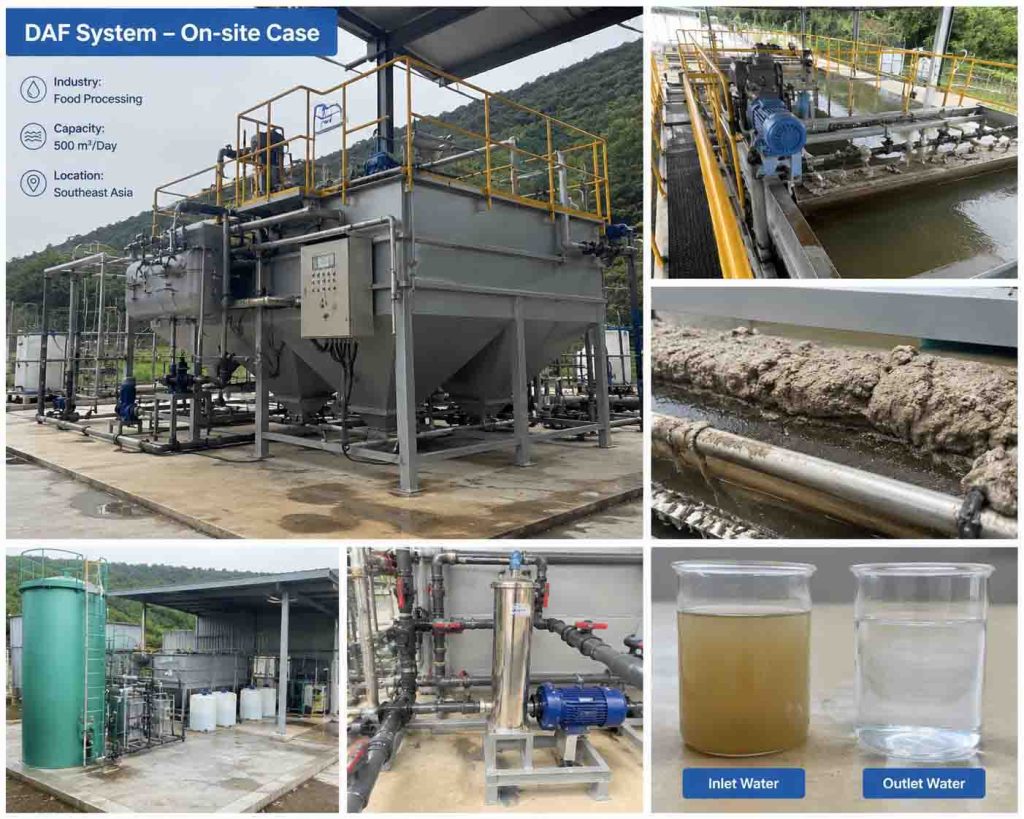DAF system wastewater treatmen